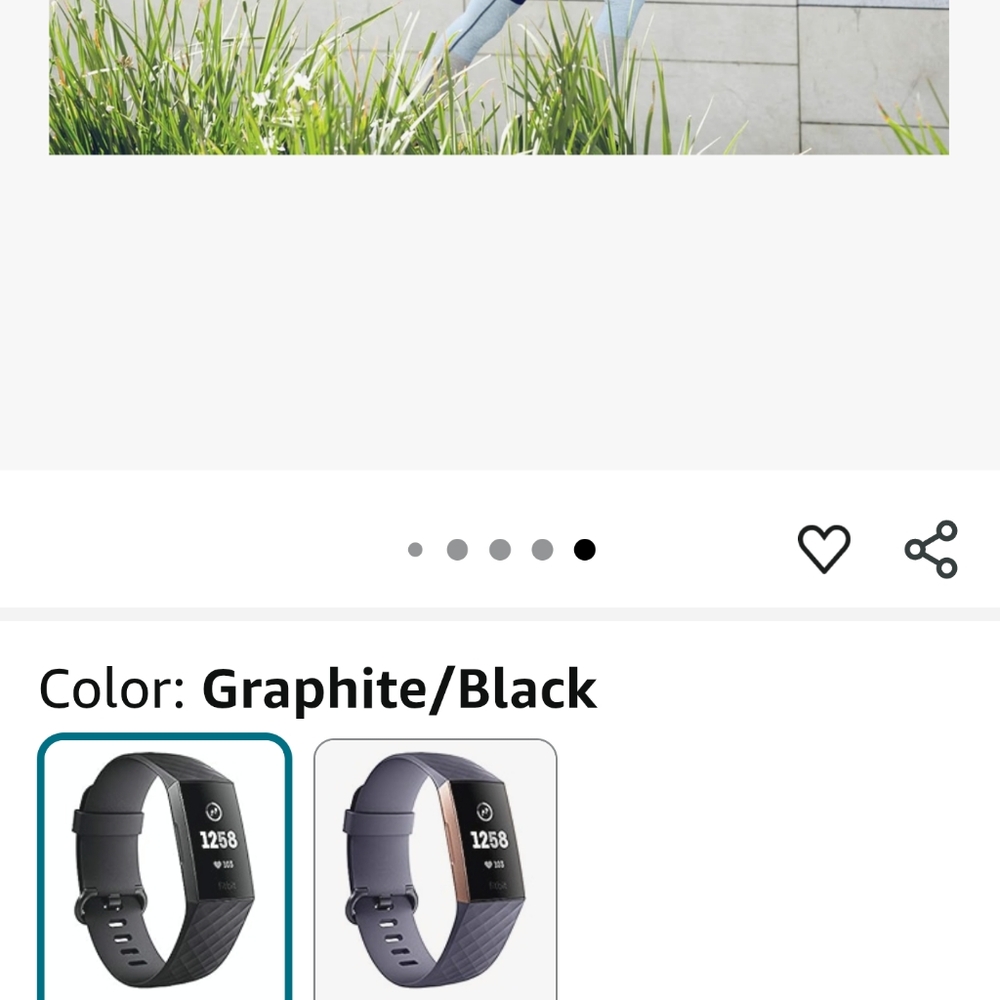 Fitbit Charge 3 Graphite Smartwatch - Picture 3 of 4